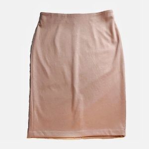 Premise Studio soft, dusty Pink Knit Pencil Skirt